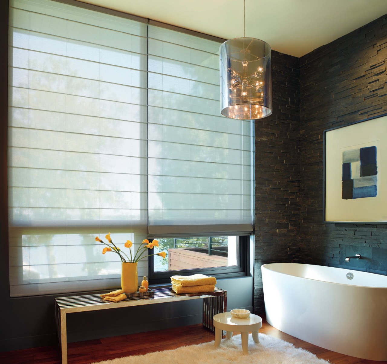 Hunter Douglas Alustra® Woven Textures® Roller Shades woven shades natural shades near Scottsdale, Arizona (AZ)